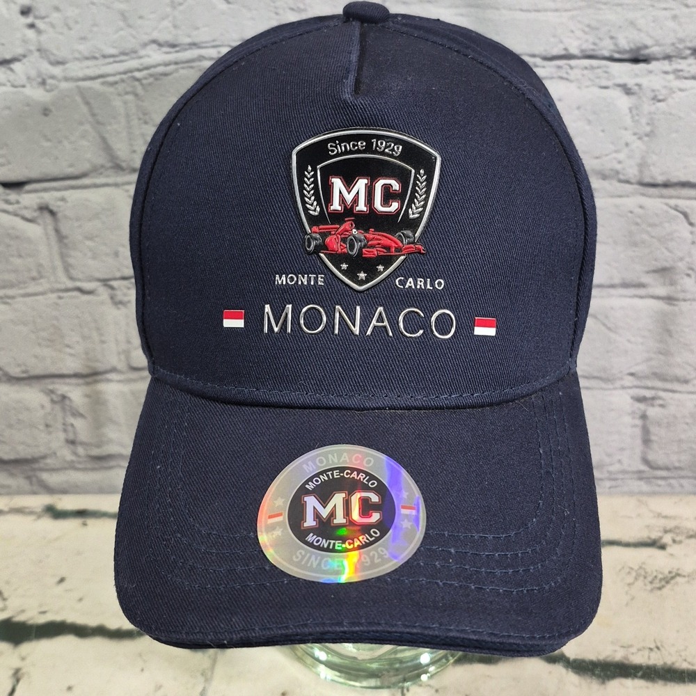 Monaco Monte Carlo Grand Prix Racing Hat Navy Blue Strapback Ball Cap New